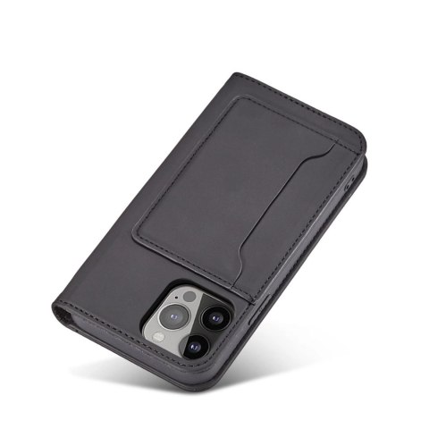 Magnet Card Case etui do iPhone 13 mini pokrowiec portfel na karty kartę podstawka czarny Magnet Card Case etui do iPhone 13 mini pokrowiec portfel na karty kartę podstawka czarny