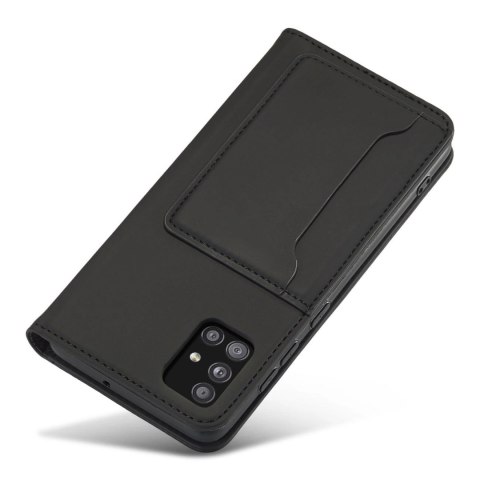 Magnet Card Case etui do Xiaomi Redmi Note 11 Pro pokrowiec portfel na karty kartę podstawka czarny Magnet Card Case etui do Xiaomi Redmi Note 11 Pro pokrowiec portfel na karty kartę podstawka czarny