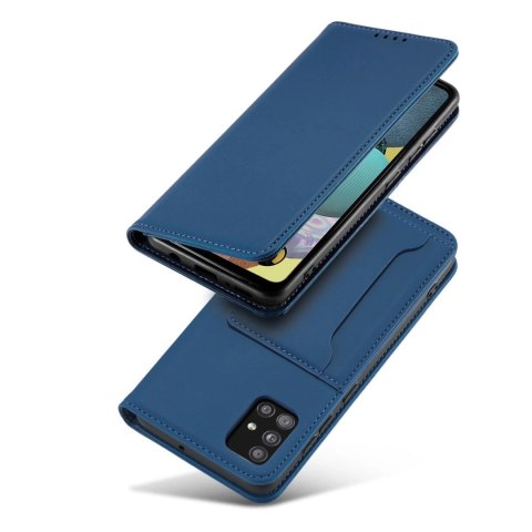 Magnet Card Case etui do Xiaomi Redmi Note 11 Pro pokrowiec portfel na karty kartę podstawka niebieski Magnet Card Case etui do Xiaomi Redmi Note 11 Pro pokrowiec portfel na karty kartę podstawka niebieski