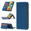Magnet Card Case etui do Xiaomi Redmi Note 11 Pro pokrowiec portfel na karty kartę podstawka niebieski