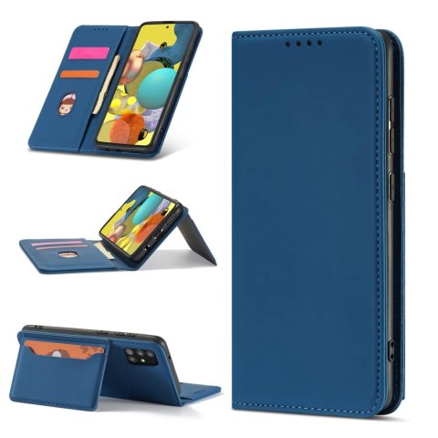 Magnet Card Case etui do Xiaomi Redmi Note 11 Pro pokrowiec portfel na karty kartę podstawka niebieski Magnet Card Case etui do Xiaomi Redmi Note 11 Pro pokrowiec portfel na karty kartę podstawka niebieski
