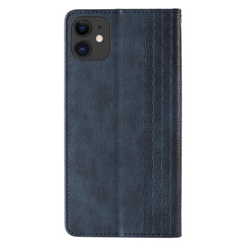 Magnet Strap Case etui do iPhone 12 pokrowiec portfel + mini smycz zawieszka niebieski Magnet Strap Case etui do iPhone 12 pokrowiec portfel + mini smycz zawieszka niebieski