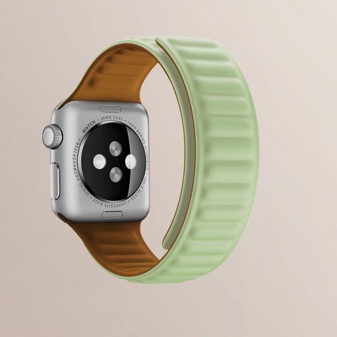 Magnetic Strap pasek do Watch 6 / 5 / 4 / 3 / 2 / SE (40mm / 38mm) magnetyczna opaska bransoleta bransoletka brązowy Magnetic Strap pasek do Watch 6 / 5 / 4 / 3 / 2 / SE (40mm / 38mm) magnetyczna opaska bransoleta bransoletka brązowy