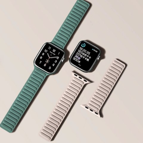 Magnetic Strap pasek do Watch 6 / 5 / 4 / 3 / 2 / SE (40mm / 38mm) magnetyczna opaska bransoleta bransoletka brązowy Magnetic Strap pasek do Watch 6 / 5 / 4 / 3 / 2 / SE (40mm / 38mm) magnetyczna opaska bransoleta bransoletka brązowy