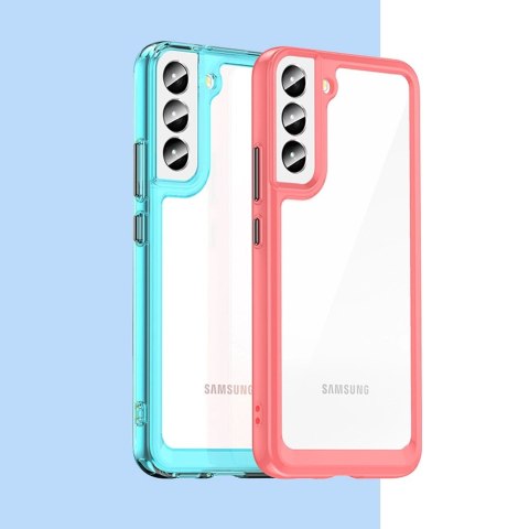 Outer Space Case etui do Samsung Galaxy S22+ (S22 Plus) sztywny pokrowiec z żelową ramką czerwony Outer Space Case etui do Samsung Galaxy S22+ (S22 Plus) sztywny pokrowiec z żelową ramką czerwony
