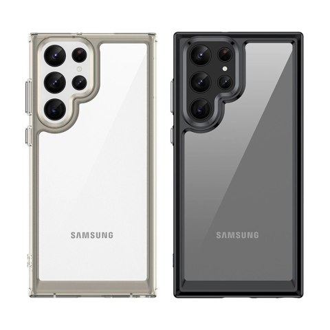 Outer Space Case etui do Samsung Galaxy S22 Ultra sztywny pokrowiec z żelową ramką czerwony Outer Space Case etui do Samsung Galaxy S22 Ultra sztywny pokrowiec z żelową ramką czerwony
