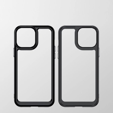 Outer Space Case etui do iPhone 12 Pro Max sztywny pokrowiec z żelową ramką czerwony Outer Space Case etui do iPhone 12 Pro Max sztywny pokrowiec z żelową ramką czerwony