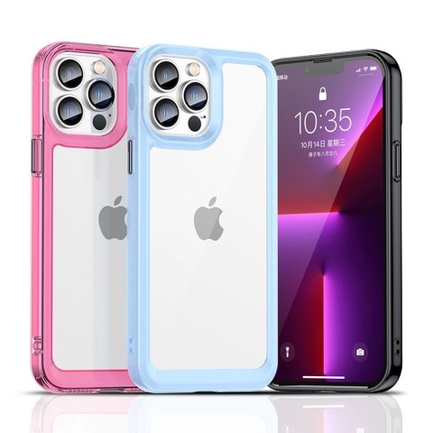 Outer Space Case etui do iPhone 12 Pro Max sztywny pokrowiec z żelową ramką czerwony Outer Space Case etui do iPhone 12 Pro Max sztywny pokrowiec z żelową ramką czerwony