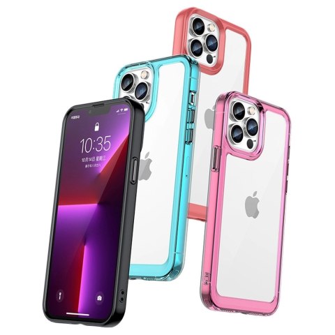 Outer Space Case etui do iPhone 12 Pro Max sztywny pokrowiec z żelową ramką czerwony Outer Space Case etui do iPhone 12 Pro Max sztywny pokrowiec z żelową ramką czerwony