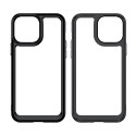 Outer Space Case etui do iPhone 12 Pro Max sztywny pokrowiec z żelową ramką czerwony