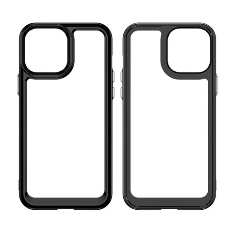 Outer Space Case etui do iPhone 12 Pro Max sztywny pokrowiec z żelową ramką czerwony Outer Space Case etui do iPhone 12 Pro Max sztywny pokrowiec z żelową ramką czerwony