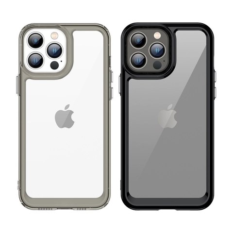 Outer Space Case etui do iPhone 12 Pro Max sztywny pokrowiec z żelową ramką czerwony Outer Space Case etui do iPhone 12 Pro Max sztywny pokrowiec z żelową ramką czerwony