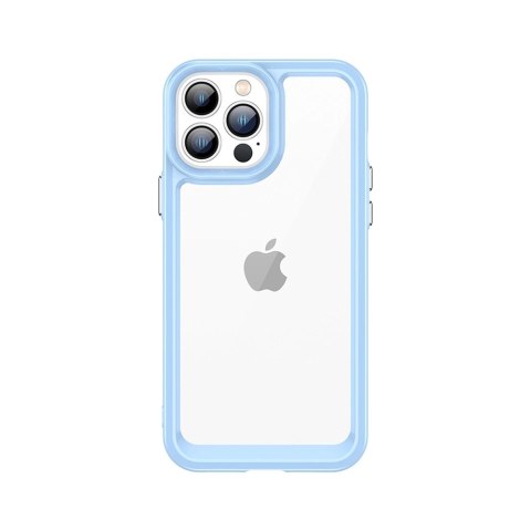 Outer Space Case etui do iPhone 12 Pro Max sztywny pokrowiec z żelową ramką niebieski Outer Space Case etui do iPhone 12 Pro Max sztywny pokrowiec z żelową ramką niebieski