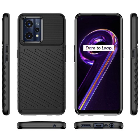 Thunder Case elastyczne pancerne etui pokrowiec Realme 9 Pro + (9 Pro Plus) czarny Thunder Case elastyczne pancerne etui pokrowiec Realme 9 Pro + (9 Pro Plus) czarny
