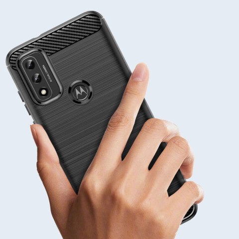 Carbon Case elastyczne etui pokrowiec Motorola Moto G Play 2022 czarny Carbon Case elastyczne etui pokrowiec Motorola Moto G Play 2022 czarny