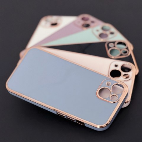Lighting Color Case etui do Samsung Galaxy A13 5G żelowy pokrowiec ze złotą ramką biały Lighting Color Case etui do Samsung Galaxy A13 5G żelowy pokrowiec ze złotą ramką biały