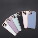Lighting Color Case etui do iPhone 12 Pro Max żelowy pokrowiec ze złotą ramką niebieski Lighting Color Case etui do iPhone 12 Pro Max żelowy pokrowiec ze złotą ramką niebieski