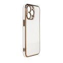 Lighting Color Case etui do Xiaomi Redmi Note 11 Pro żelowy pokrowiec ze złotą ramką biały Lighting Color Case etui do Xiaomi Redmi Note 11 Pro żelowy pokrowiec ze złotą ramką biały