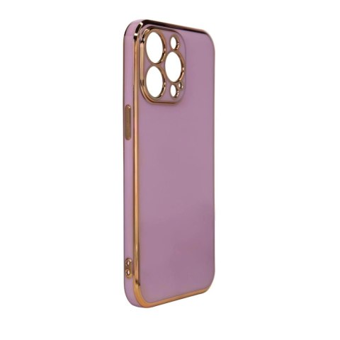 Lighting Color Case etui do Xiaomi Redmi Note 11 żelowy pokrowiec ze złotą ramką fioletowy Lighting Color Case etui do Xiaomi Redmi Note 11 żelowy pokrowiec ze złotą ramką fioletowy