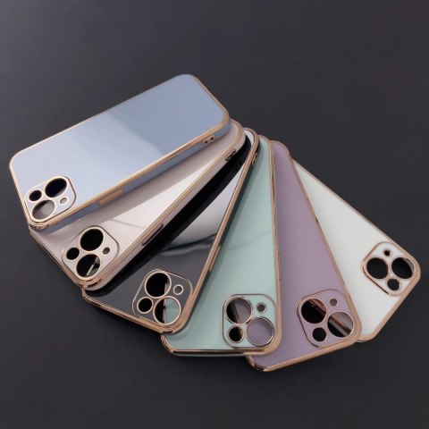 Lighting Color Case etui do Xiaomi Redmi Note 11 żelowy pokrowiec ze złotą ramką fioletowy Lighting Color Case etui do Xiaomi Redmi Note 11 żelowy pokrowiec ze złotą ramką fioletowy