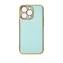 Lighting Color Case etui do Xiaomi Redmi Note 11 żelowy pokrowiec ze złotą ramką miętowy Lighting Color Case etui do Xiaomi Redmi Note 11 żelowy pokrowiec ze złotą ramką miętowy