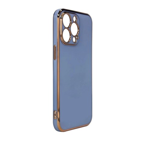 Lighting Color Case etui do Xiaomi Redmi Note 11 żelowy pokrowiec ze złotą ramką niebieski Lighting Color Case etui do Xiaomi Redmi Note 11 żelowy pokrowiec ze złotą ramką niebieski