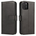 Magnet Case elegancki futerał etui pokrowiec z klapką i funkcją podstawki Oppo Find X5 Pro czarny