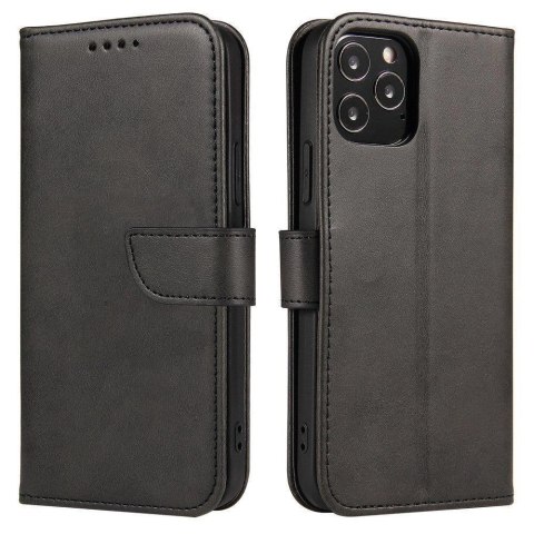Magnet Case elegancki futerał etui pokrowiec z klapką i funkcją podstawki Oppo Find X5 Pro czarny Magnet Case elegancki futerał etui pokrowiec z klapką i funkcją podstawki Oppo Find X5 Pro czarny