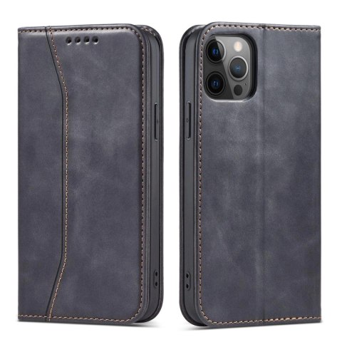 Magnet Fancy Case etui do iPhone 12 Pro Max pokrowiec portfel na karty kartę podstawka czarny Magnet Fancy Case etui do iPhone 12 Pro Max pokrowiec portfel na karty kartę podstawka czarny