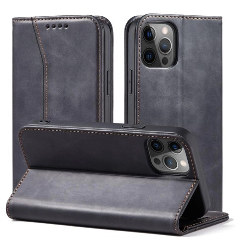 Magnet Fancy Case etui do iPhone 12 Pro Max pokrowiec portfel na karty kartę podstawka czarny Magnet Fancy Case etui do iPhone 12 Pro Max pokrowiec portfel na karty kartę podstawka czarny