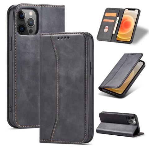 Magnet Fancy Case etui do iPhone 12 Pro Max pokrowiec portfel na karty kartę podstawka czarny Magnet Fancy Case etui do iPhone 12 Pro Max pokrowiec portfel na karty kartę podstawka czarny