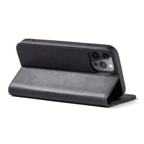 Magnet Fancy Case etui do iPhone 12 Pro Max pokrowiec portfel na karty kartę podstawka czarny Magnet Fancy Case etui do iPhone 12 Pro Max pokrowiec portfel na karty kartę podstawka czarny
