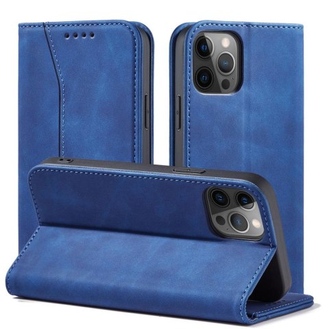 Magnet Fancy Case etui do iPhone 12 Pro Max pokrowiec portfel na karty kartę podstawka niebieski Magnet Fancy Case etui do iPhone 12 Pro Max pokrowiec portfel na karty kartę podstawka niebieski
