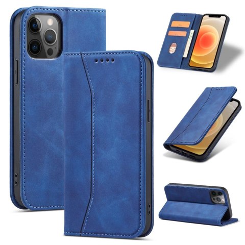 Magnet Fancy Case etui do iPhone 12 Pro Max pokrowiec portfel na karty kartę podstawka niebieski Magnet Fancy Case etui do iPhone 12 Pro Max pokrowiec portfel na karty kartę podstawka niebieski