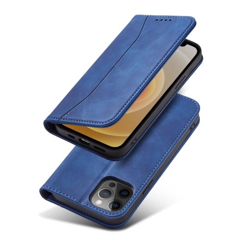 Magnet Fancy Case etui do iPhone 12 Pro Max pokrowiec portfel na karty kartę podstawka niebieski Magnet Fancy Case etui do iPhone 12 Pro Max pokrowiec portfel na karty kartę podstawka niebieski