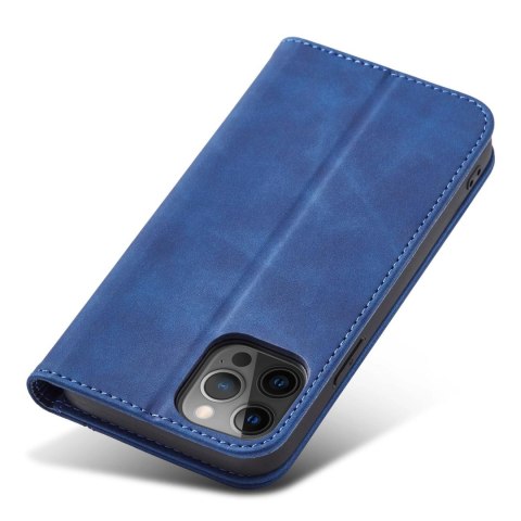 Magnet Fancy Case etui do iPhone 12 Pro Max pokrowiec portfel na karty kartę podstawka niebieski Magnet Fancy Case etui do iPhone 12 Pro Max pokrowiec portfel na karty kartę podstawka niebieski
