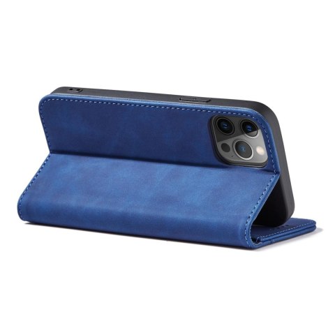 Magnet Fancy Case etui do iPhone 12 Pro Max pokrowiec portfel na karty kartę podstawka niebieski Magnet Fancy Case etui do iPhone 12 Pro Max pokrowiec portfel na karty kartę podstawka niebieski