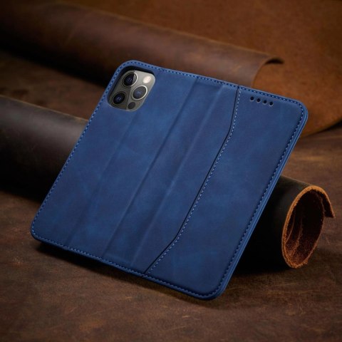 Magnet Fancy Case etui do iPhone 12 Pro Max pokrowiec portfel na karty kartę podstawka niebieski Magnet Fancy Case etui do iPhone 12 Pro Max pokrowiec portfel na karty kartę podstawka niebieski