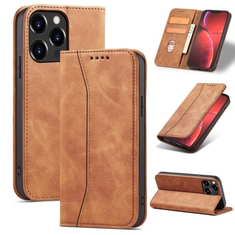 Magnet Fancy Case etui do iPhone 13 Pro Max pokrowiec portfel na karty kartę podstawka brązowy Magnet Fancy Case etui do iPhone 13 Pro Max pokrowiec portfel na karty kartę podstawka brązowy