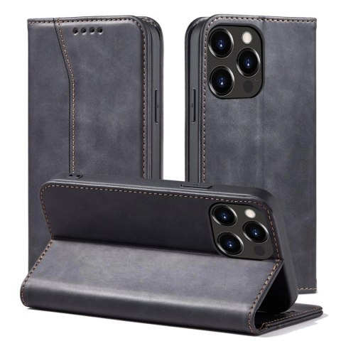 Magnet Fancy Case etui do iPhone 13 Pro Max pokrowiec portfel na karty kartę podstawka czarny Magnet Fancy Case etui do iPhone 13 Pro Max pokrowiec portfel na karty kartę podstawka czarny