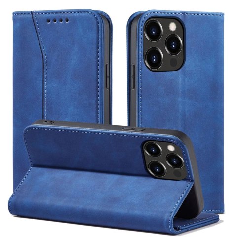 Magnet Fancy Case etui do iPhone 13 Pro pokrowiec portfel na karty kartę podstawka niebieski Magnet Fancy Case etui do iPhone 13 Pro pokrowiec portfel na karty kartę podstawka niebieski