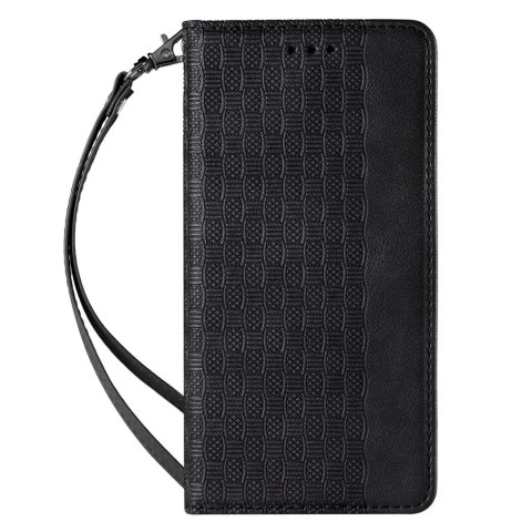 Magnet Strap Case etui do Samsung Galaxy S22+ (S22 Plus) pokrowiec portfel + mini smycz zawieszka czarny Magnet Strap Case etui do Samsung Galaxy S22+ (S22 Plus) pokrowiec portfel + mini smycz zawieszka czarny