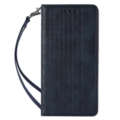 Magnet Strap Case etui do Samsung Galaxy S22+ (S22 Plus) pokrowiec portfel + mini smycz zawieszka niebieski Magnet Strap Case etui do Samsung Galaxy S22+ (S22 Plus) pokrowiec portfel + mini smycz zawieszka niebieski