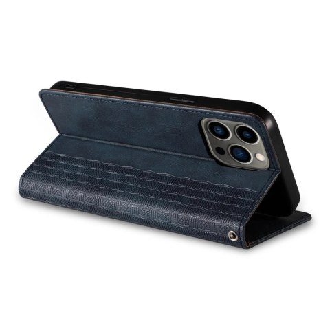 Magnet Strap Case etui do iPhone 12 Pro Max pokrowiec portfel + mini smycz zawieszka niebieski Magnet Strap Case etui do iPhone 12 Pro Max pokrowiec portfel + mini smycz zawieszka niebieski