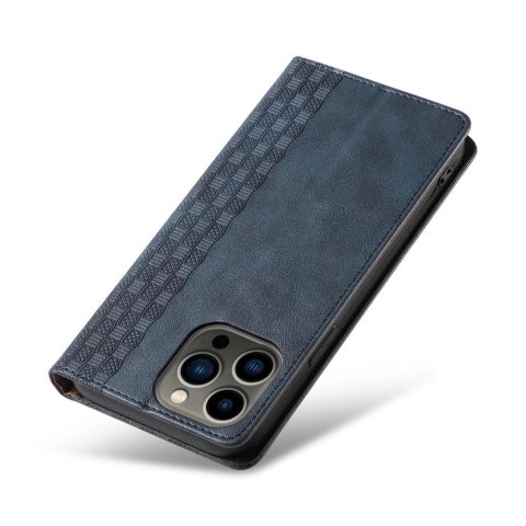 Magnet Strap Case etui do iPhone 12 Pro Max pokrowiec portfel + mini smycz zawieszka niebieski Magnet Strap Case etui do iPhone 12 Pro Max pokrowiec portfel + mini smycz zawieszka niebieski