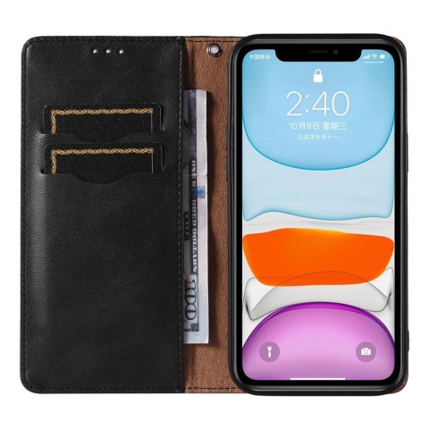 Magnet Strap Case etui do iPhone 13 pokrowiec portfel + mini smycz zawieszka czarny Magnet Strap Case etui do iPhone 13 pokrowiec portfel + mini smycz zawieszka czarny