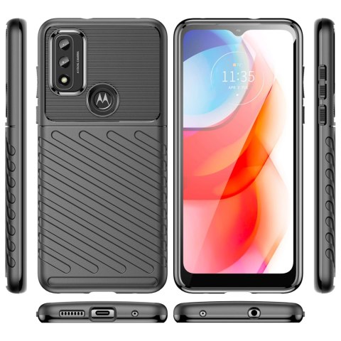 Thunder Case elastyczne pancerne etui pokrowiec Motorola Moto G Play 2022 czarny Thunder Case elastyczne pancerne etui pokrowiec Motorola Moto G Play 2022 czarny
