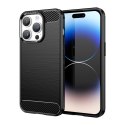 Carbon Case etui iPhone 14 Pro elastyczny żelowy pokrowiec na tył plecki czarny Carbon Case etui iPhone 14 Pro elastyczny żelowy pokrowiec na tył plecki czarny