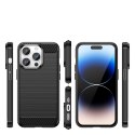 Carbon Case etui iPhone 14 Pro elastyczny żelowy pokrowiec na tył plecki czarny Carbon Case etui iPhone 14 Pro elastyczny żelowy pokrowiec na tył plecki czarny