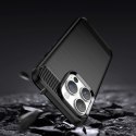 Carbon Case etui iPhone 14 Pro elastyczny żelowy pokrowiec na tył plecki czarny Carbon Case etui iPhone 14 Pro elastyczny żelowy pokrowiec na tył plecki czarny